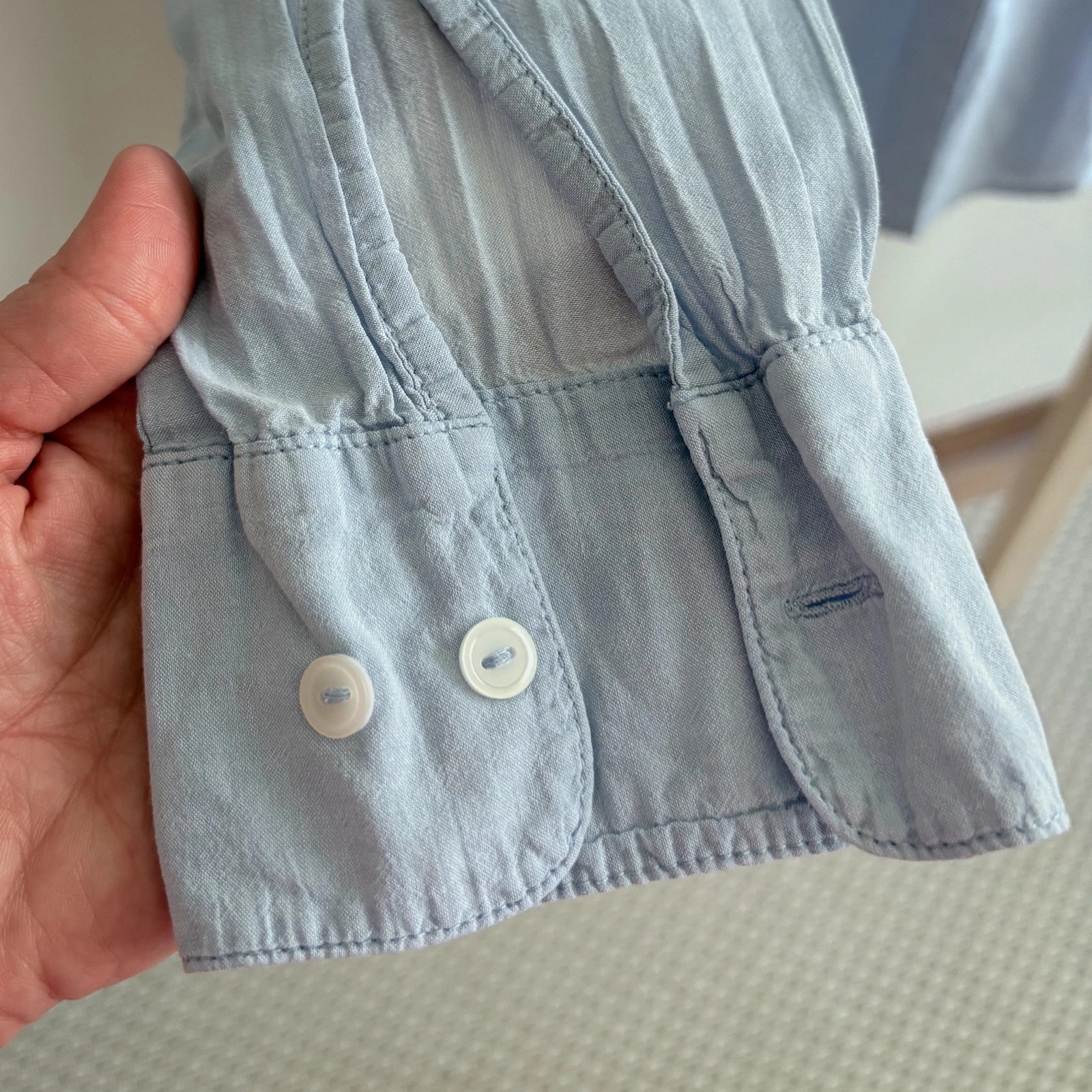 Klasszikus kék pamut ing • XS S M • capsule wardrobe 4
