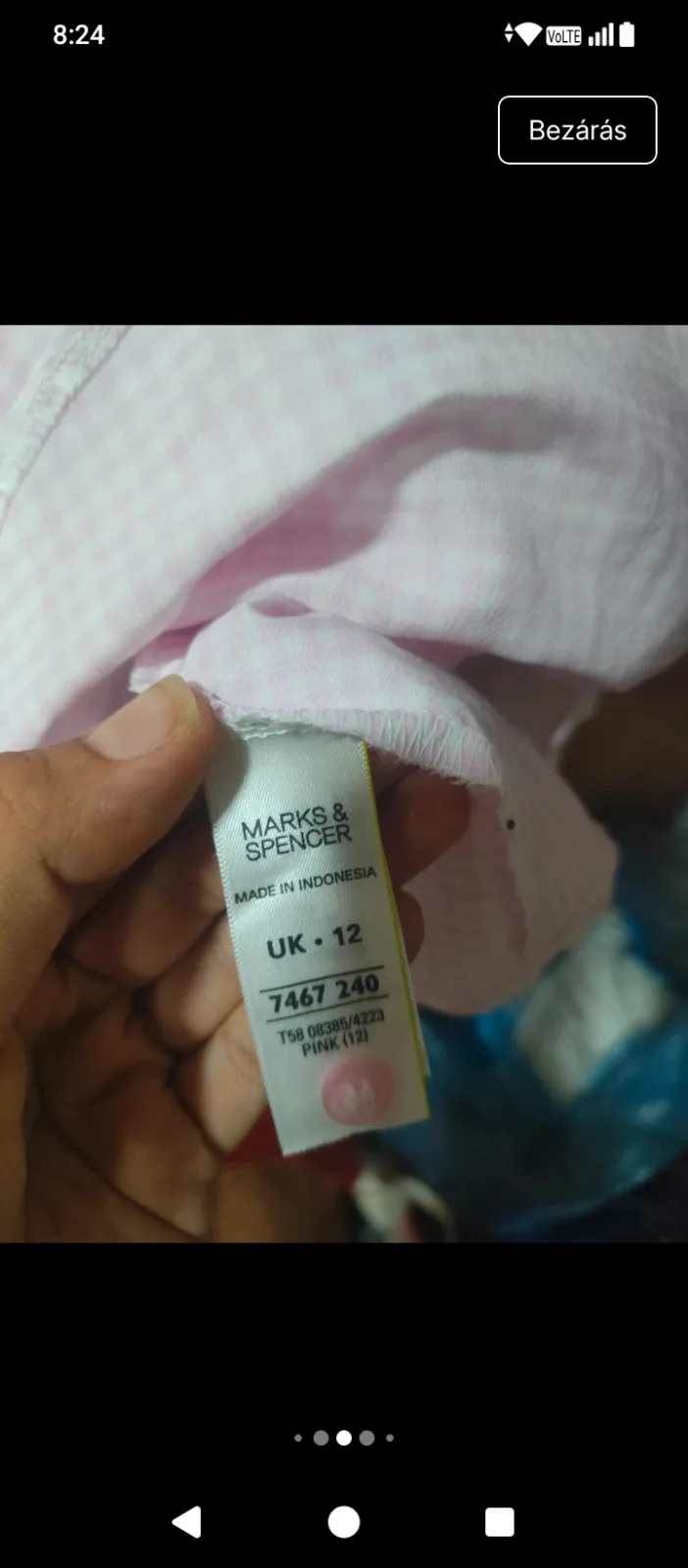 Rózsaszín női Marks & Spencer ing 4
