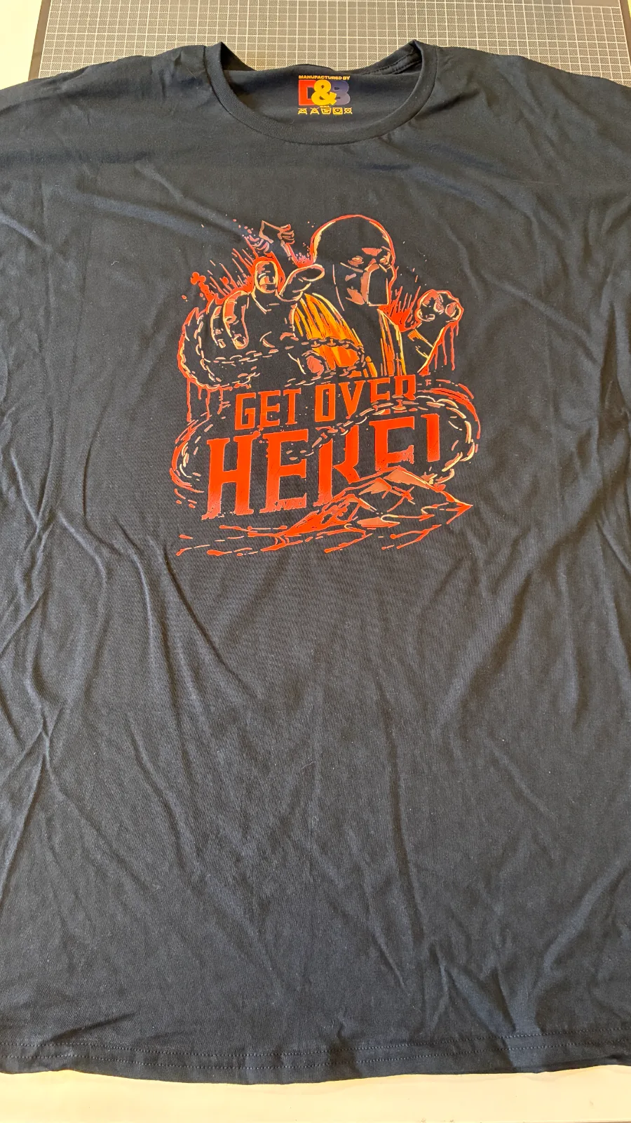 Mortal kombat Get over here 5XL-es fekete színű unisex póló 1