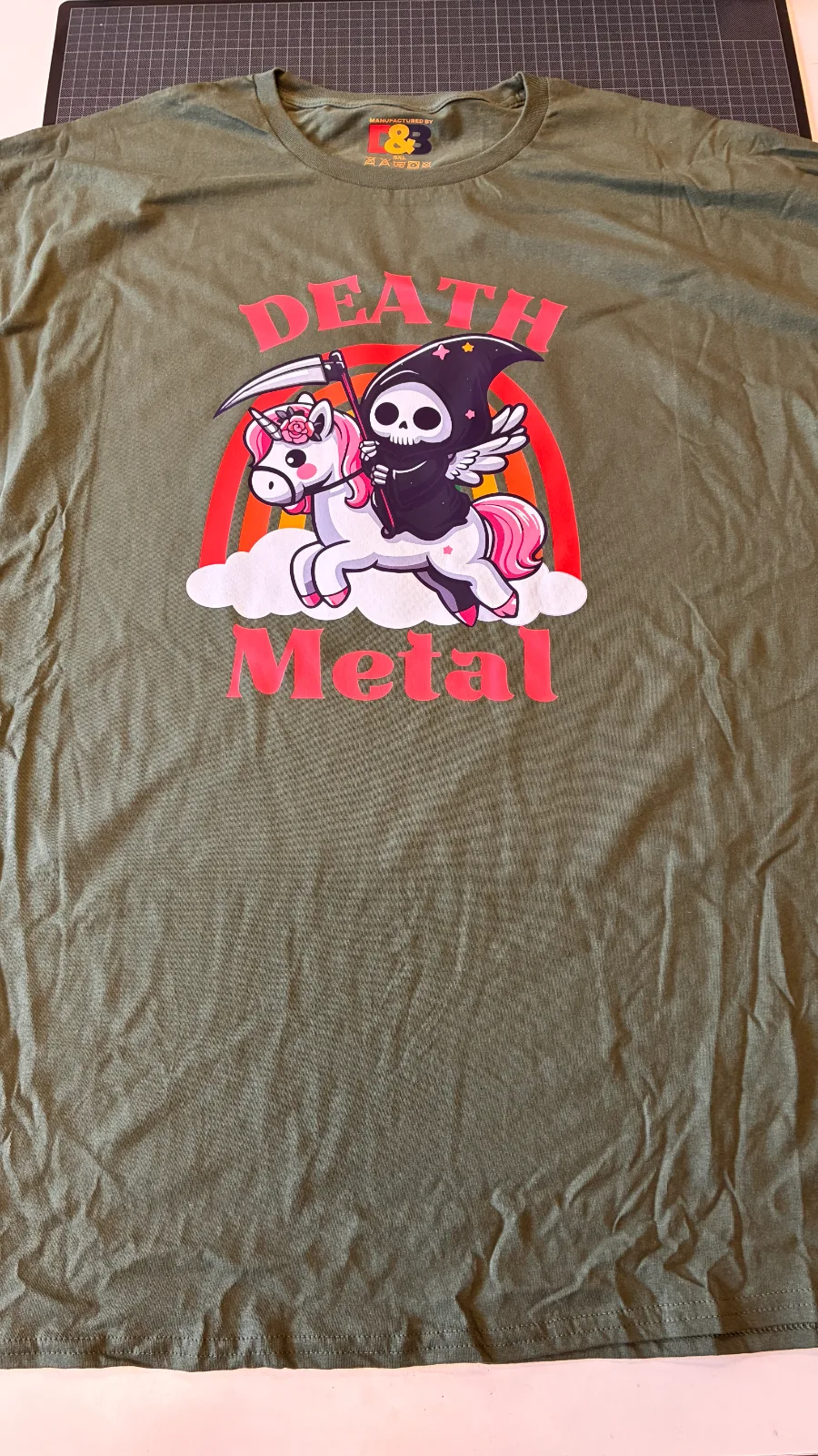 Death metal 5XL-es military green színű unisex póló 1
