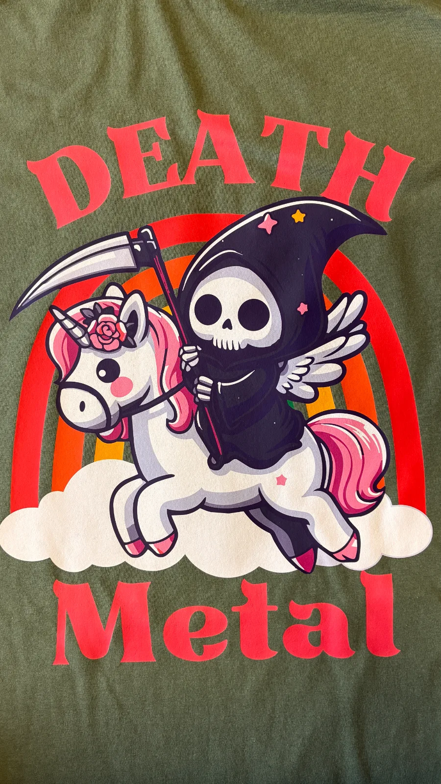 Death metal 5XL-es military green színű unisex póló 3