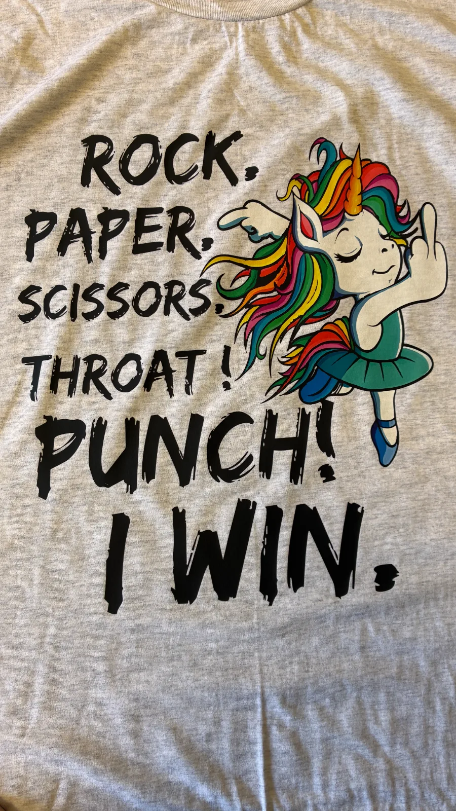 Unicorn punch 5XL-es ash grey színű unisex póló 3