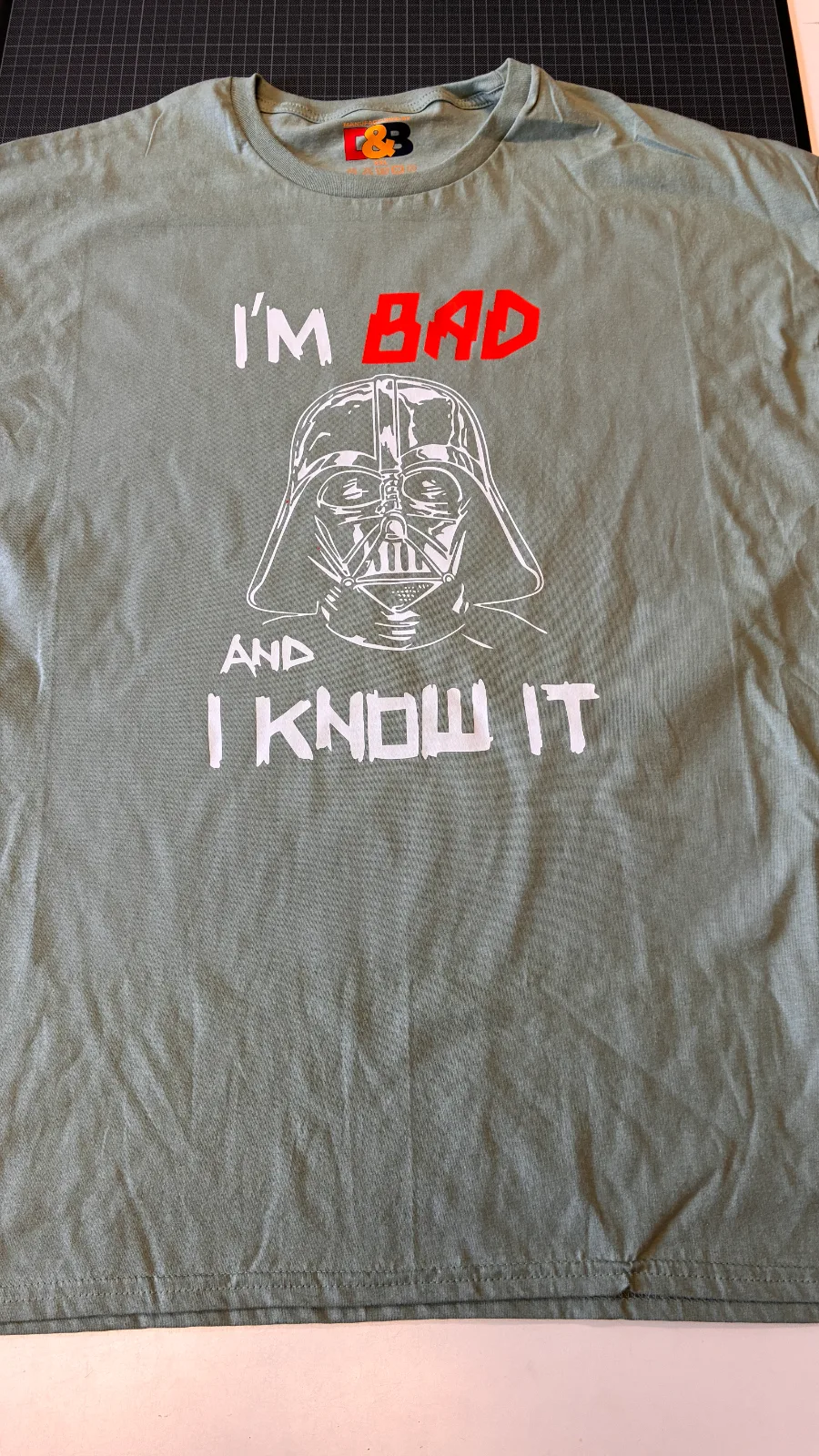 Star wars Im bad XXL-es sage színű unisex póló 1