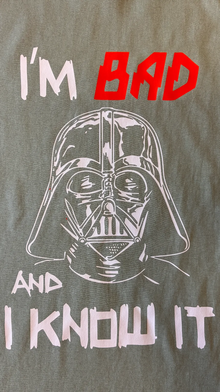 Star wars Im bad XXL-es sage színű unisex póló 3