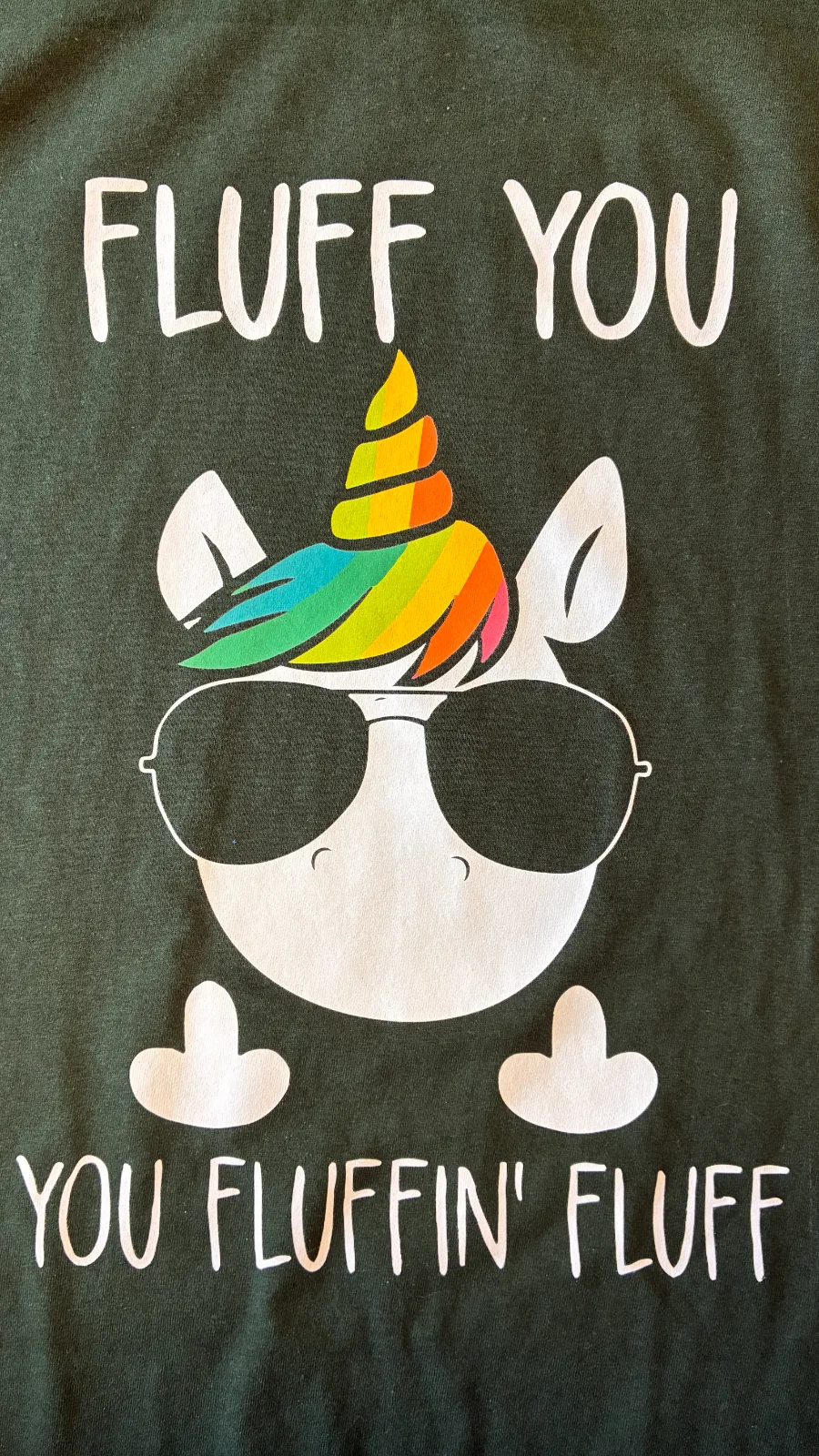 Fluff you 5XL-es forest green unisex póló 3