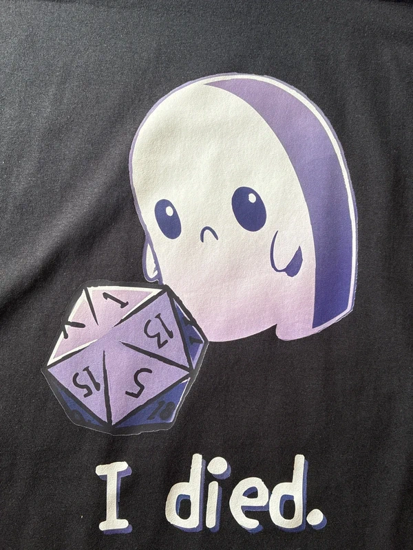 I died 5XL-es Fekete színű unisex póló 1