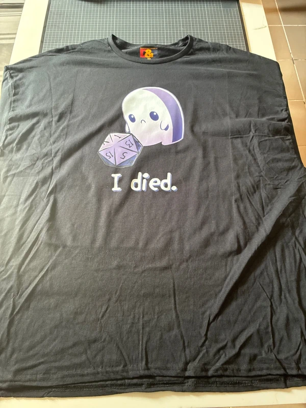 I died 5XL-es Fekete színű unisex póló 3