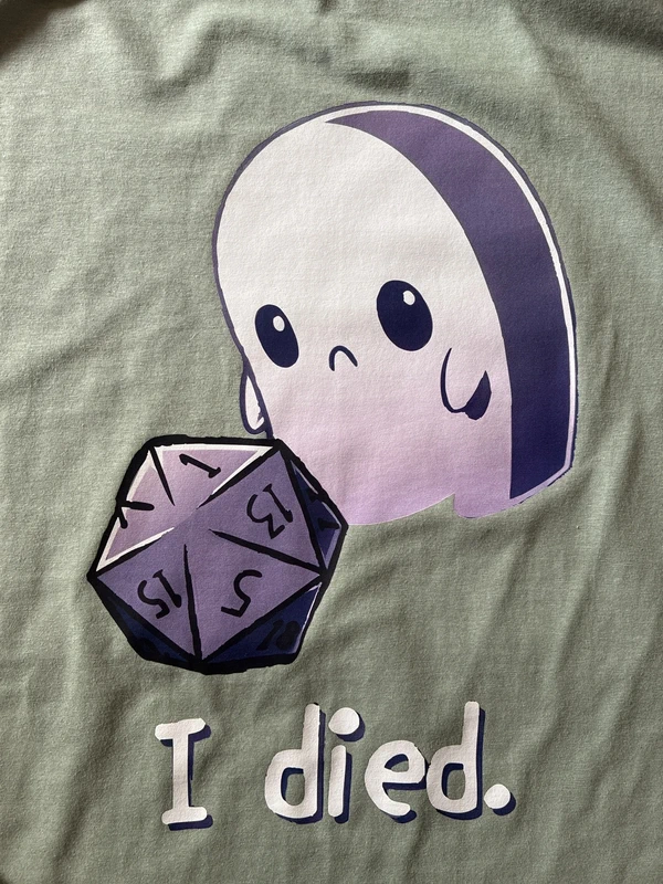 I died L-es Sage színű unisex póló 2