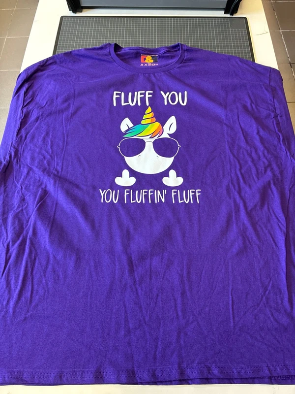 Fluff you 4XL-es Purple unisex póló 3