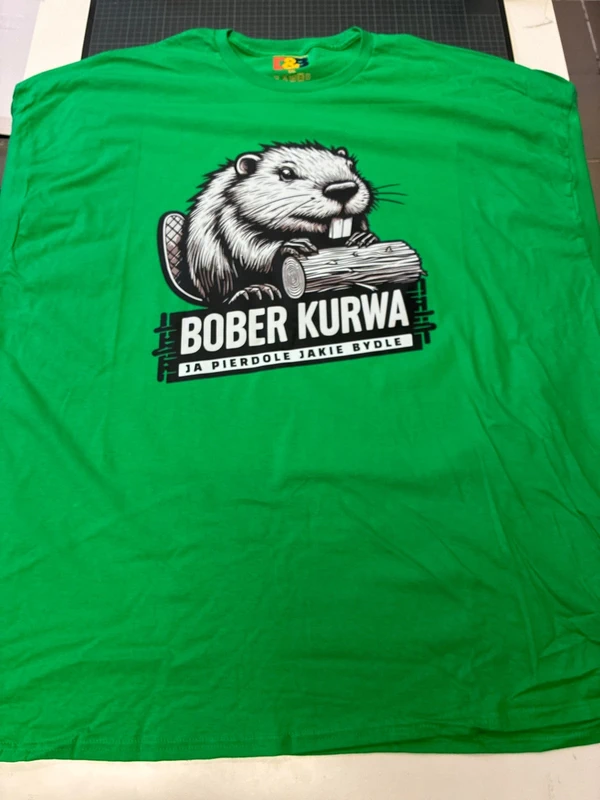Bober kurwa 5XL-es ír zöld unisex póló 1