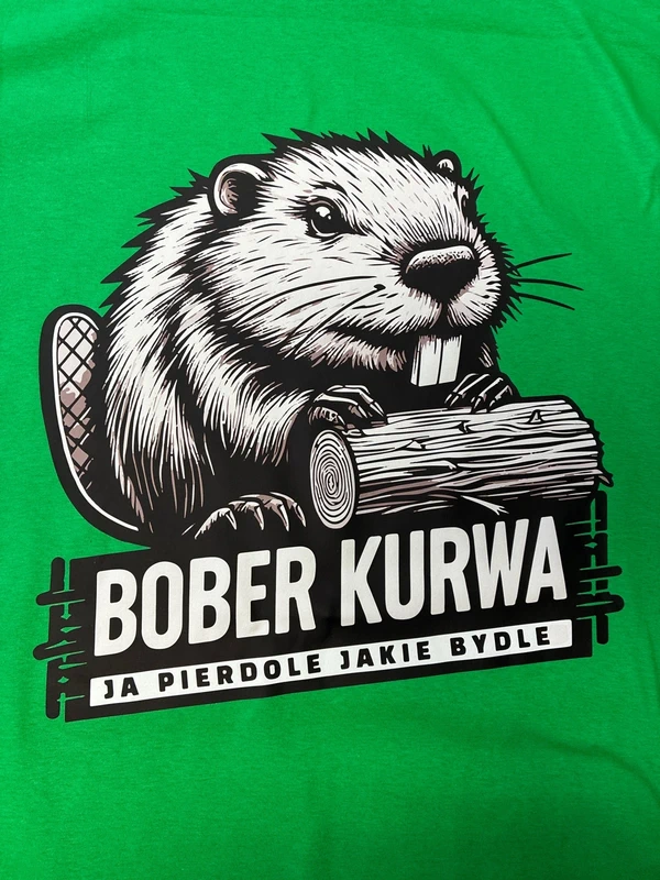 Bober kurwa 5XL-es ír zöld unisex póló 3