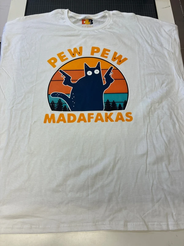 Pewpew madafakas 5XL-es fehér unisex póló 1