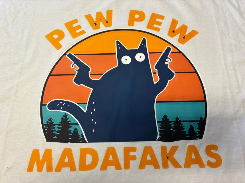 Pewpew madafakas 5XL-es fehér unisex póló 3