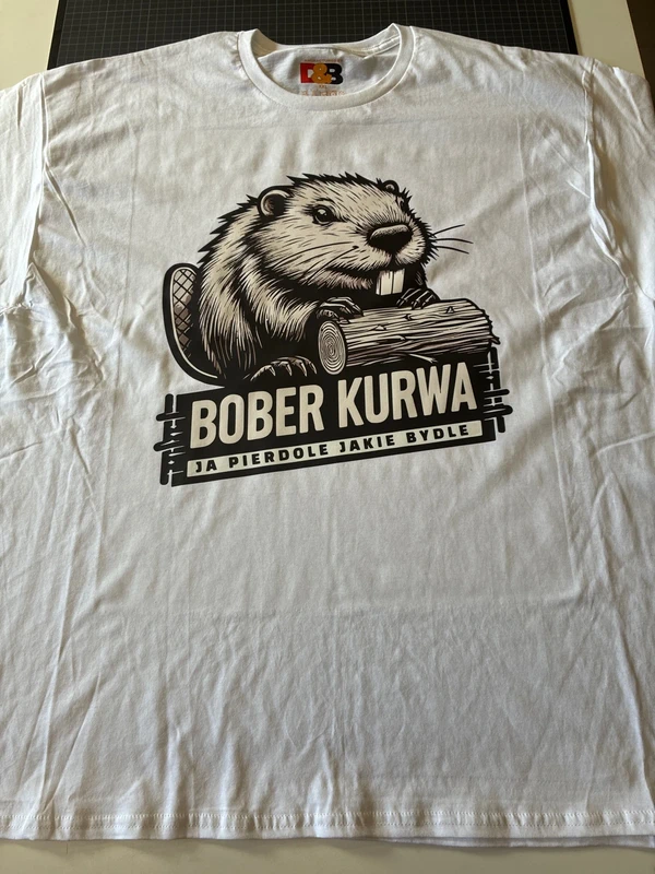 Bober kurwa XXL-es fehér unisex póló 1
