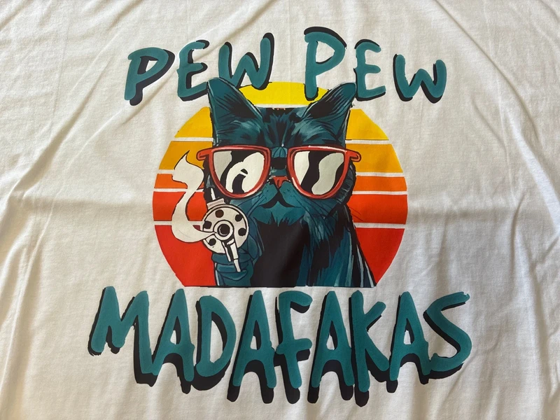 Pewpew madafakas 5XL-es fehér unisex póló 3