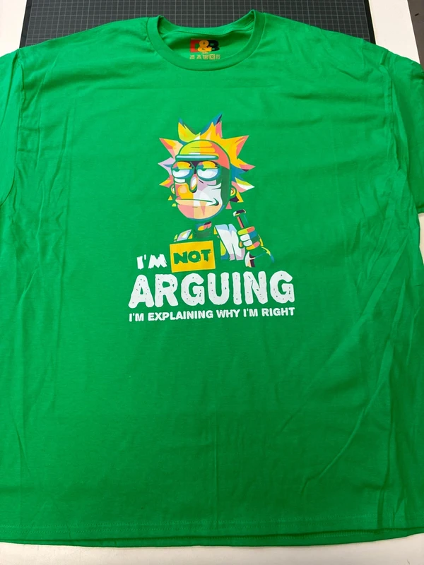 Rick and morty Arguing XXL-es ír zöld unisex póló 1