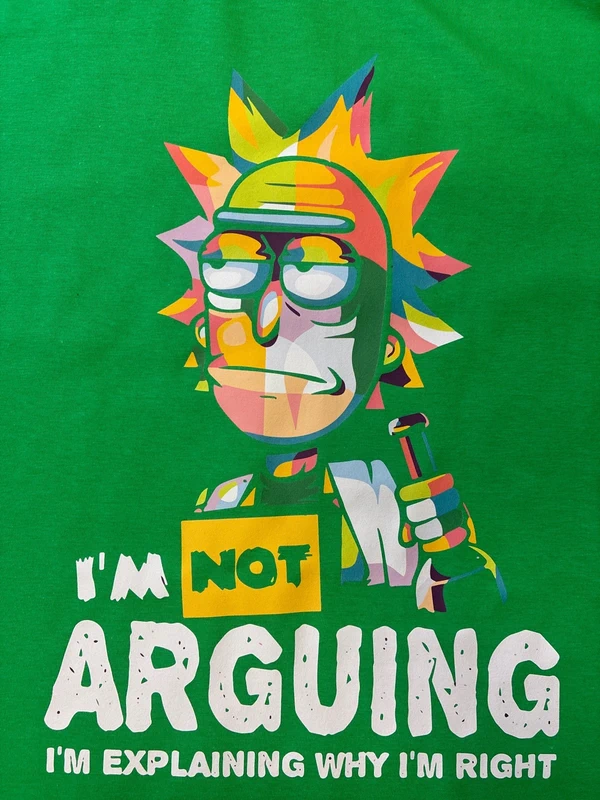 Rick and morty Arguing XXL-es ír zöld unisex póló 3