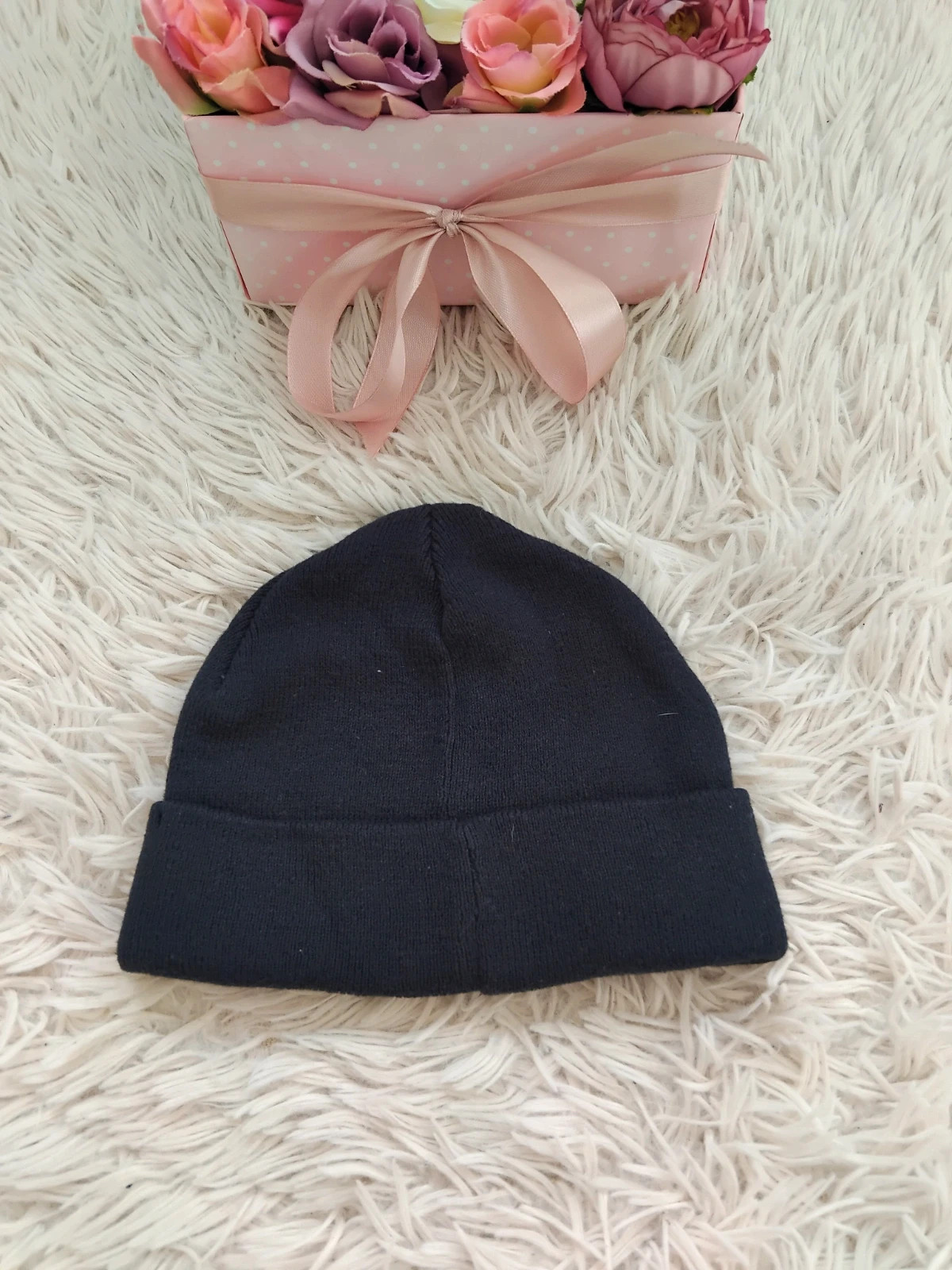 Sötétkék beanie sapka (62/68) 2