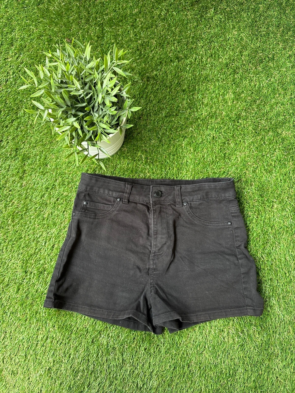 Fekete női farmer short 1