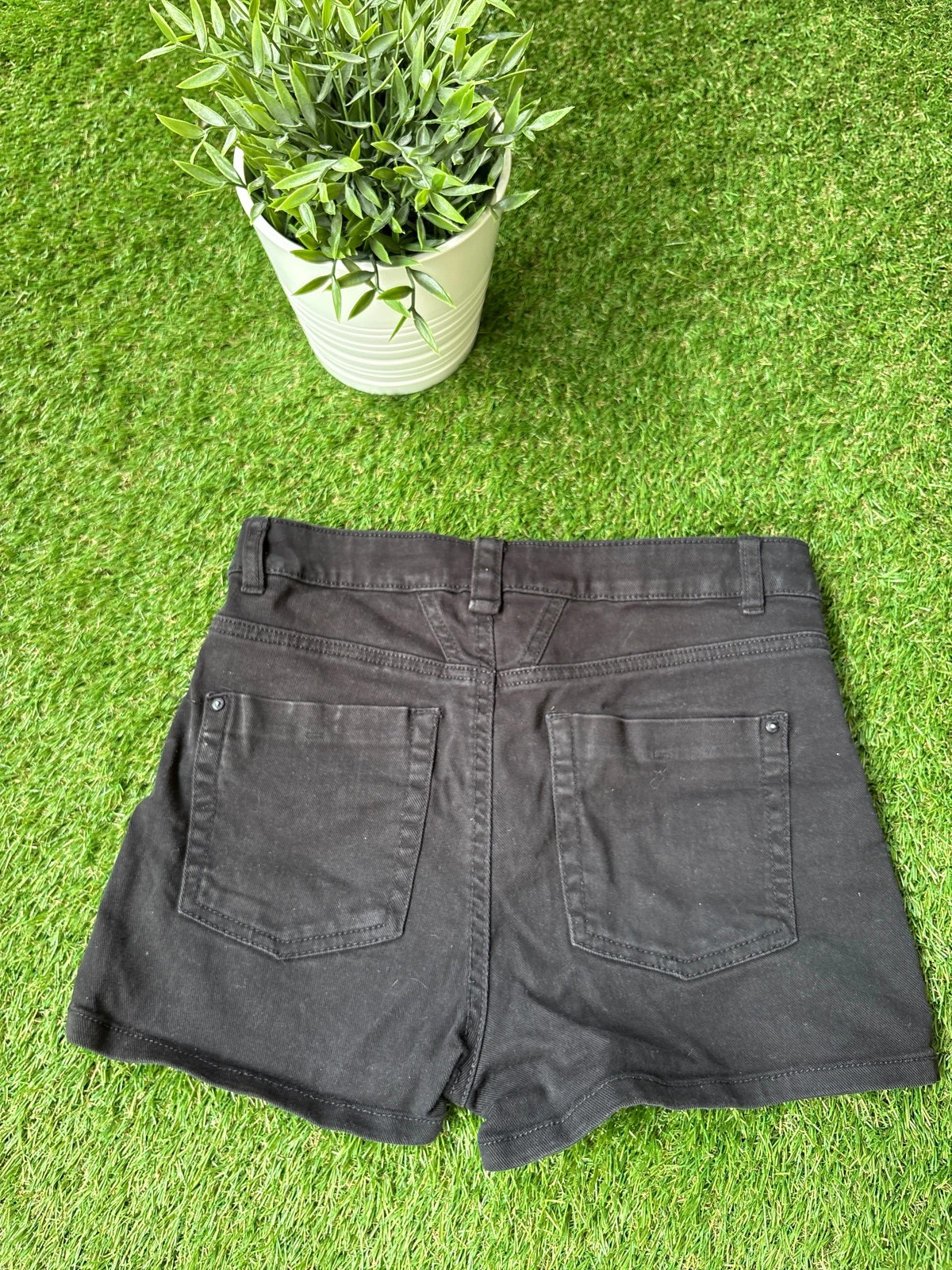 Fekete női farmer short 4
