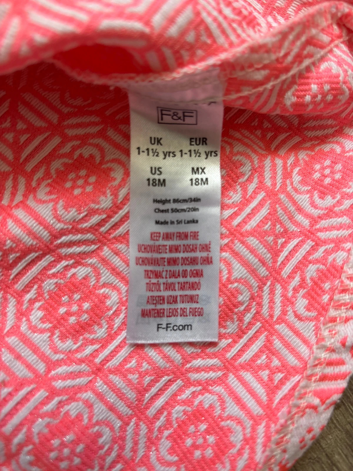 Pink-fehér kislány ruha 4