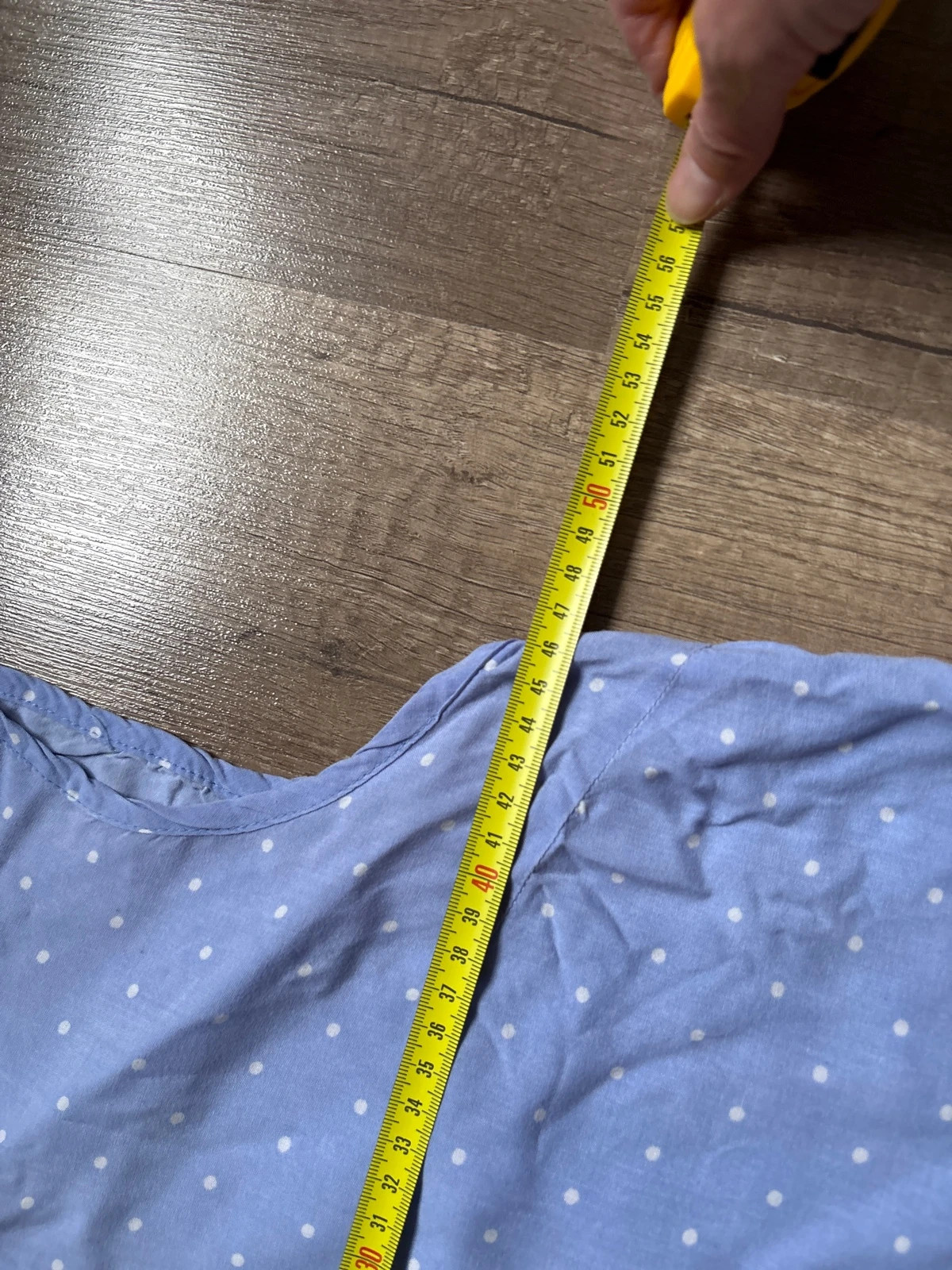 Vilagoskèk, fehér pöttyös ujjatlan, pamut női blúz 4