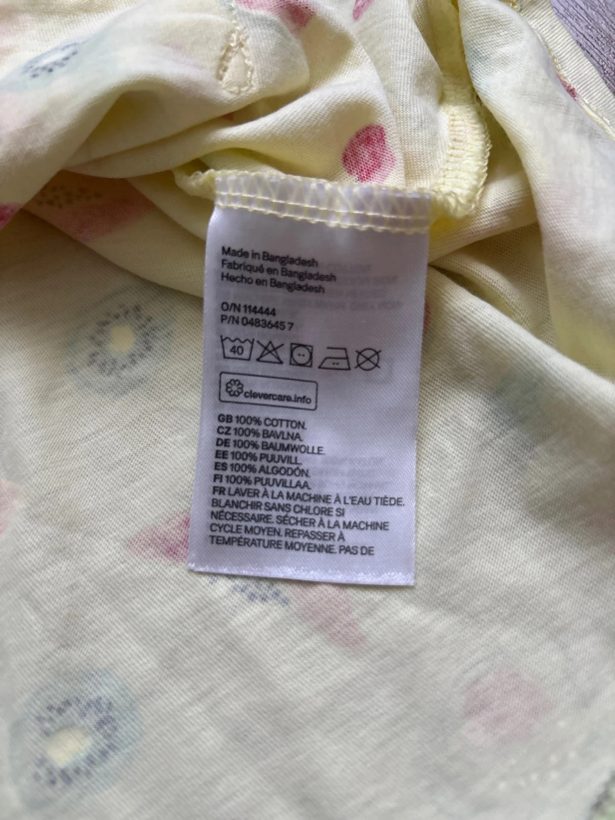Vanília sárga, gyümölcsös kislány ruha 4