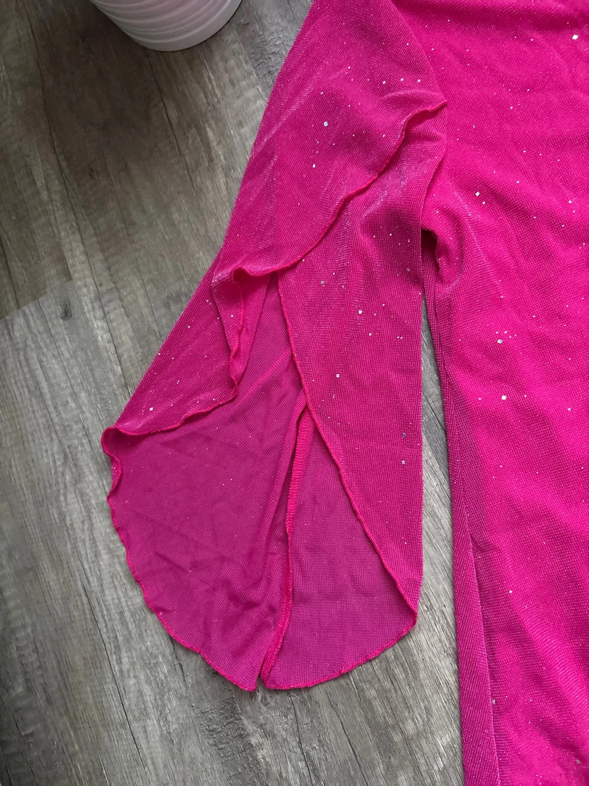 Pink, ezüst csillámos női alkalmi ruha 2