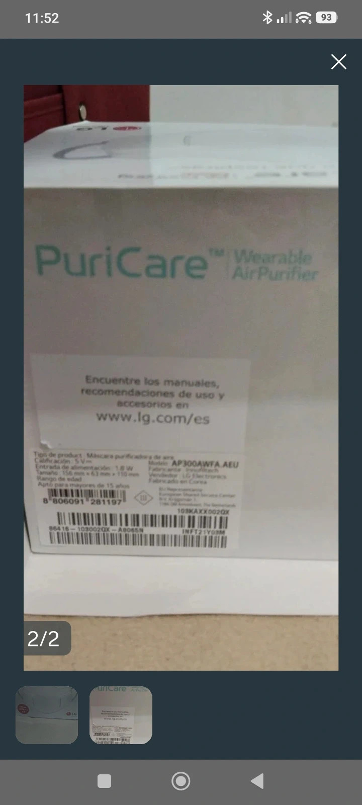Mascarilla purificadora de aire 2
