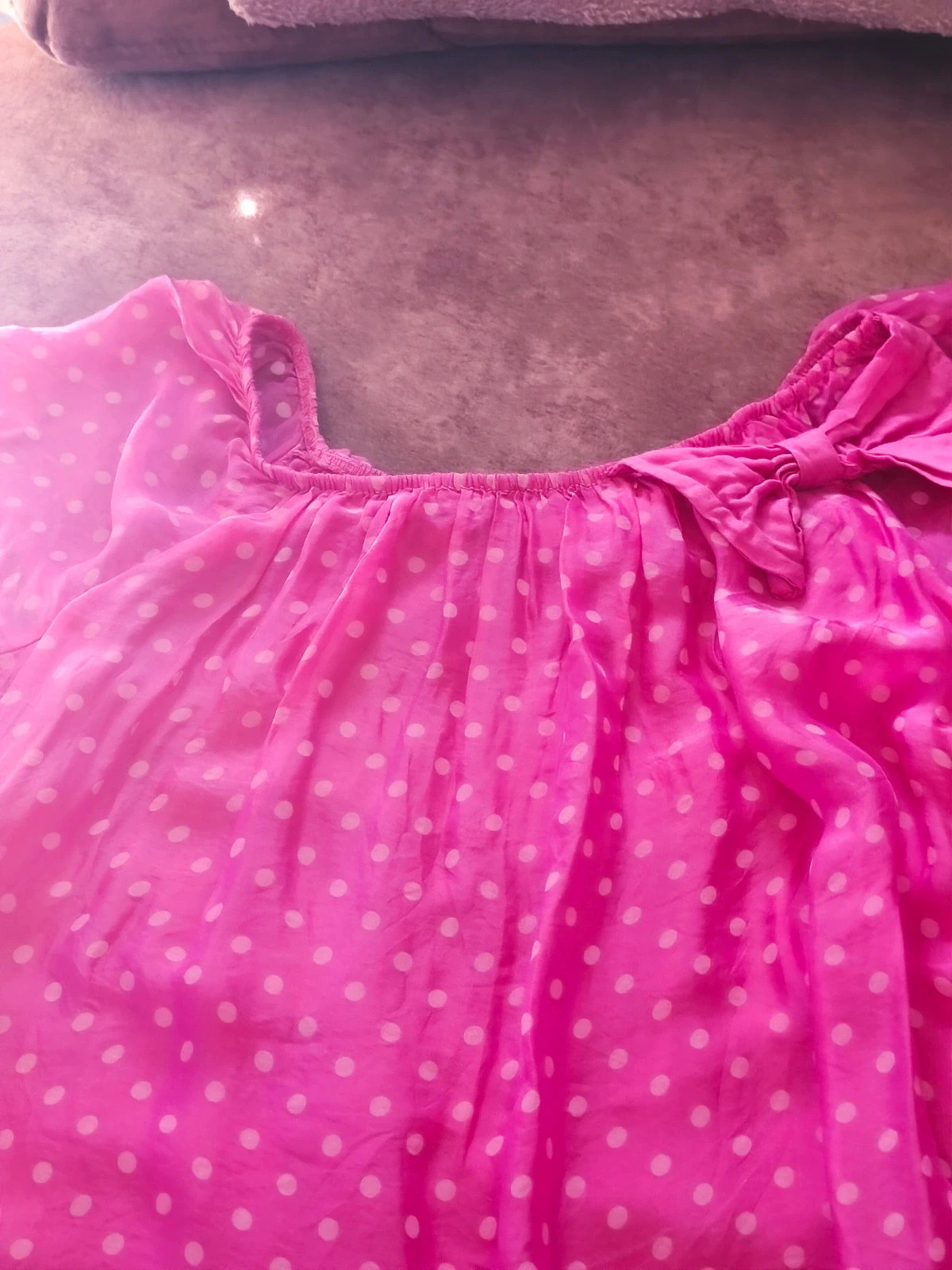 Blusa seda lunares 4