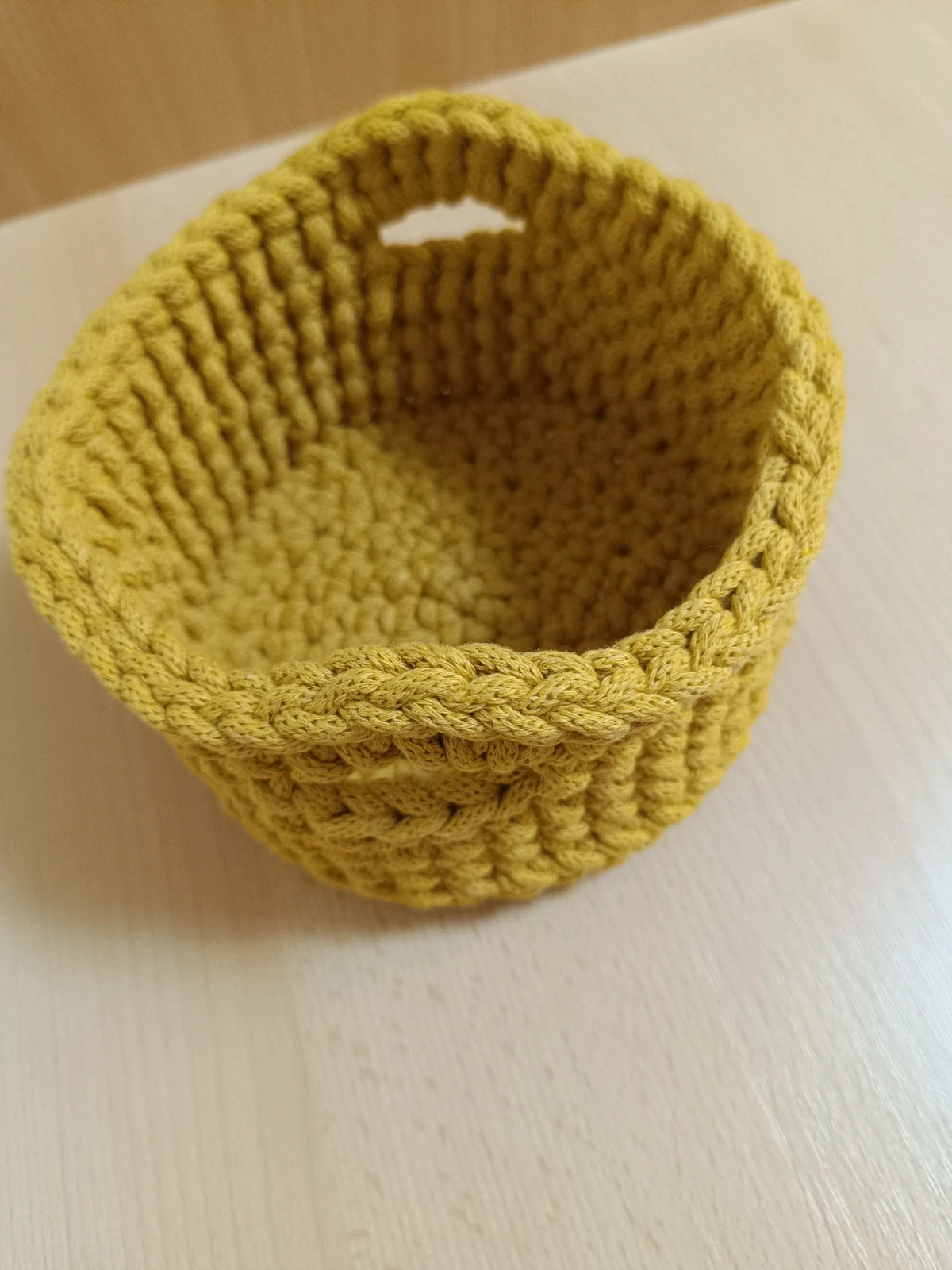 Horgolt, füles kosárka / bármitartó 1