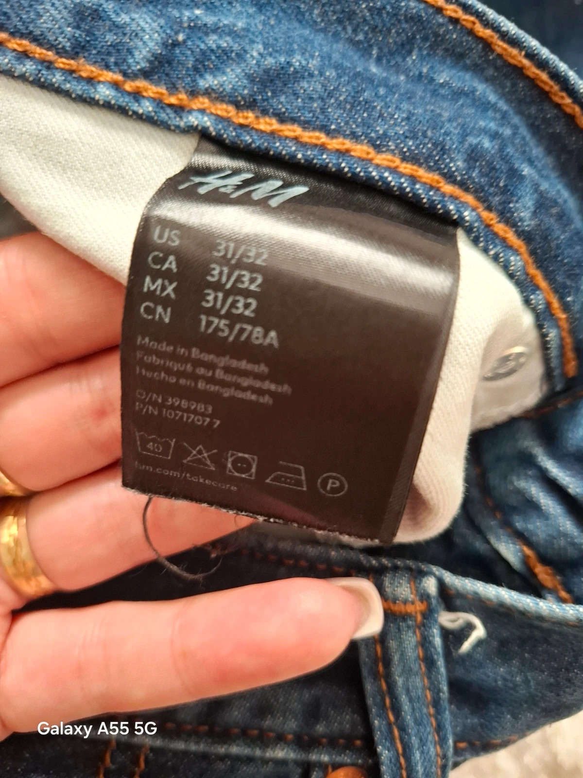 H&M Relaxed fit sötétkék farmernadrág (31/32) 2