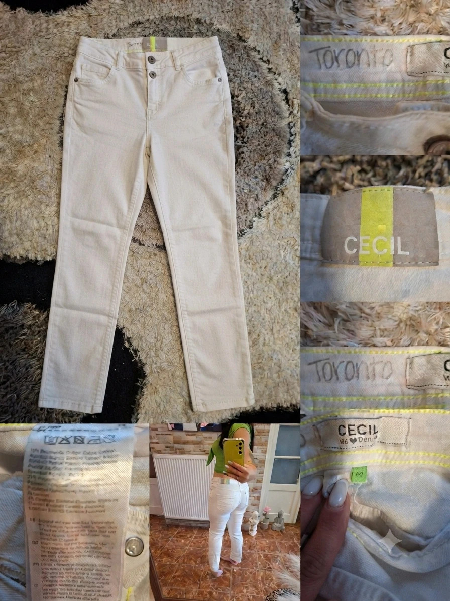 Cecil "Toronto" fehér női farmer - W29/L32 2