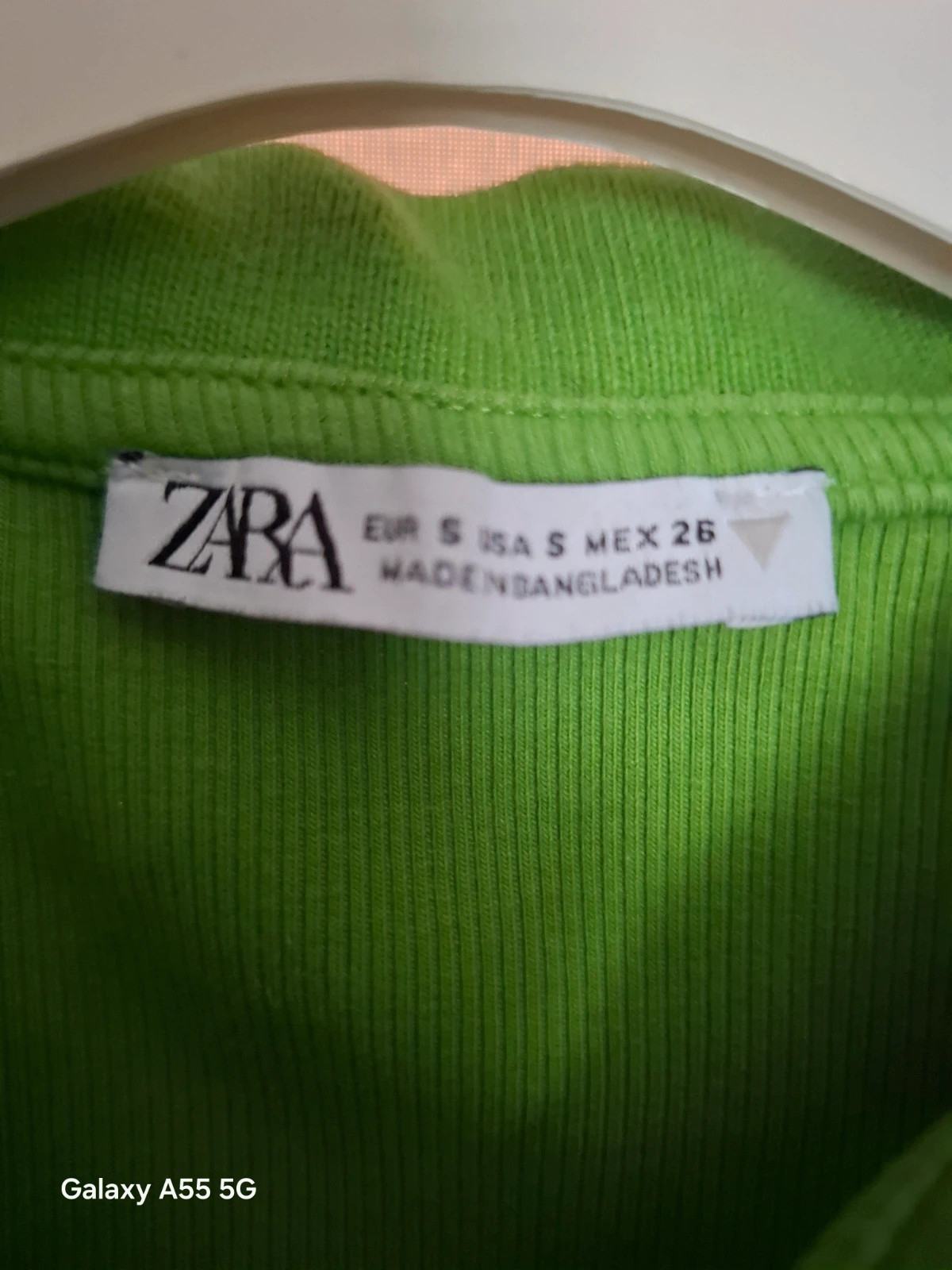 Zöld ZARA galléros, elöl ráncolt, gombos hosszú ujjú felső / blúz (S-es méret) 3