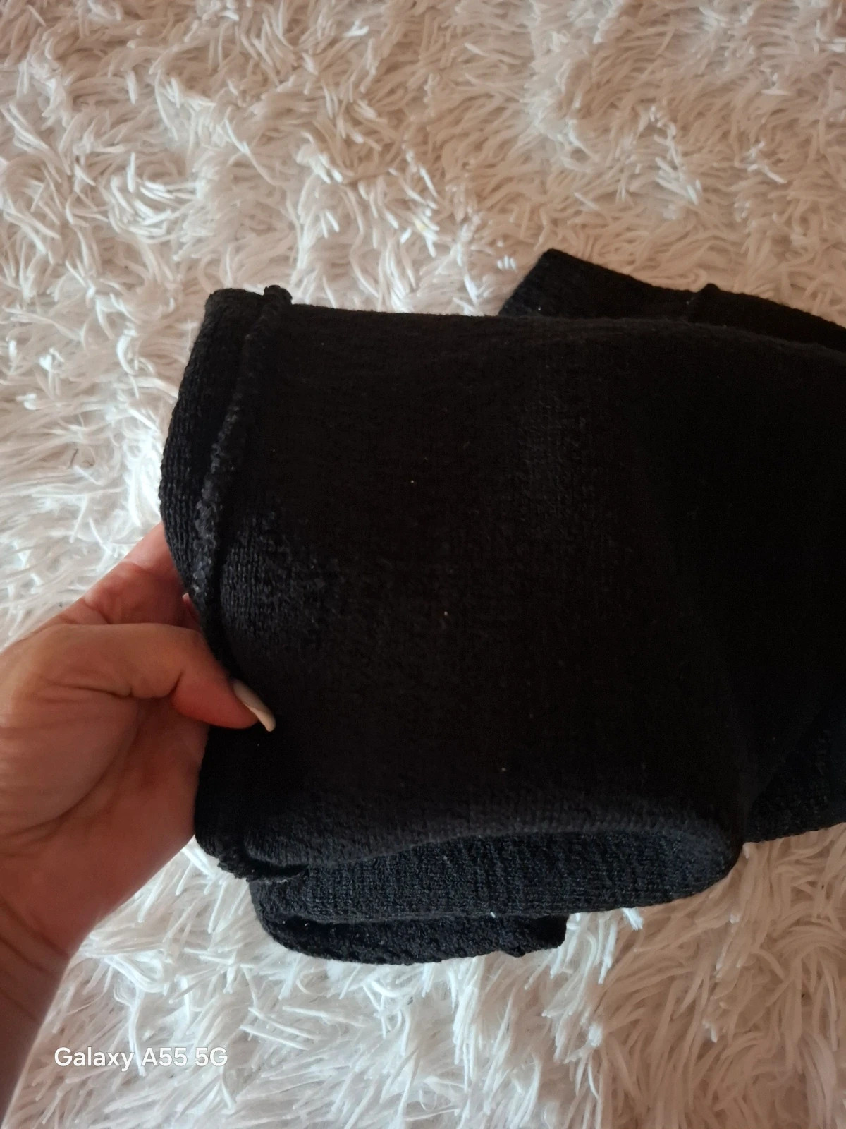 Fekete, vastagabb kötött ceruzaszoknya / mini szoknya (Dor & Dor, S-XXL) 4