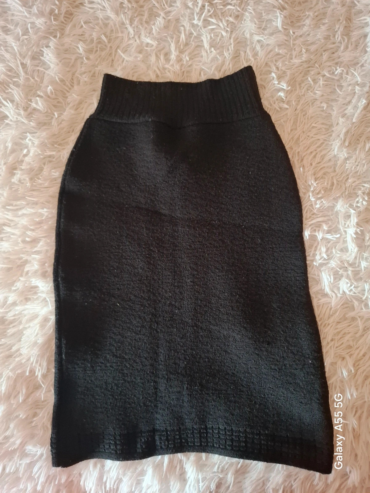 Fekete, vastagabb kötött ceruzaszoknya / mini szoknya (Dor & Dor, S-XXL) 2
