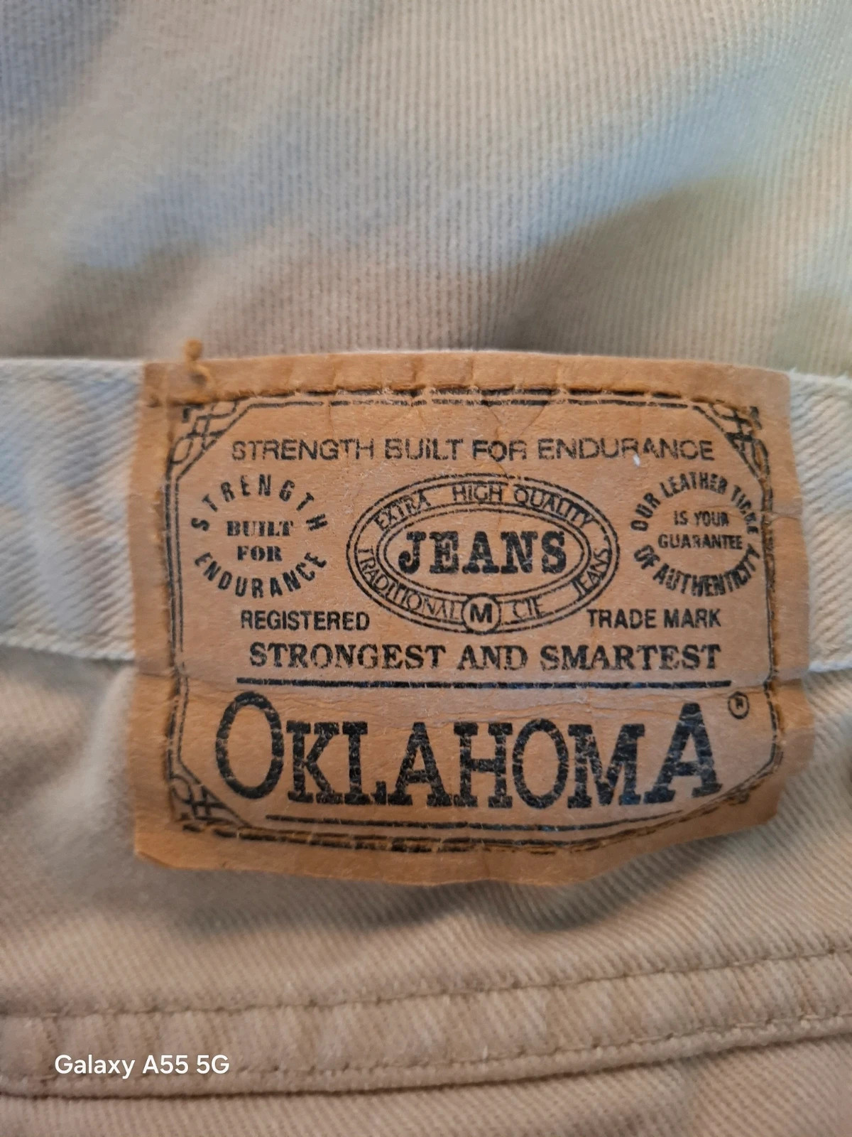 Vintage Oklahoma bézs farmer nadrág (W33 / L32) 3