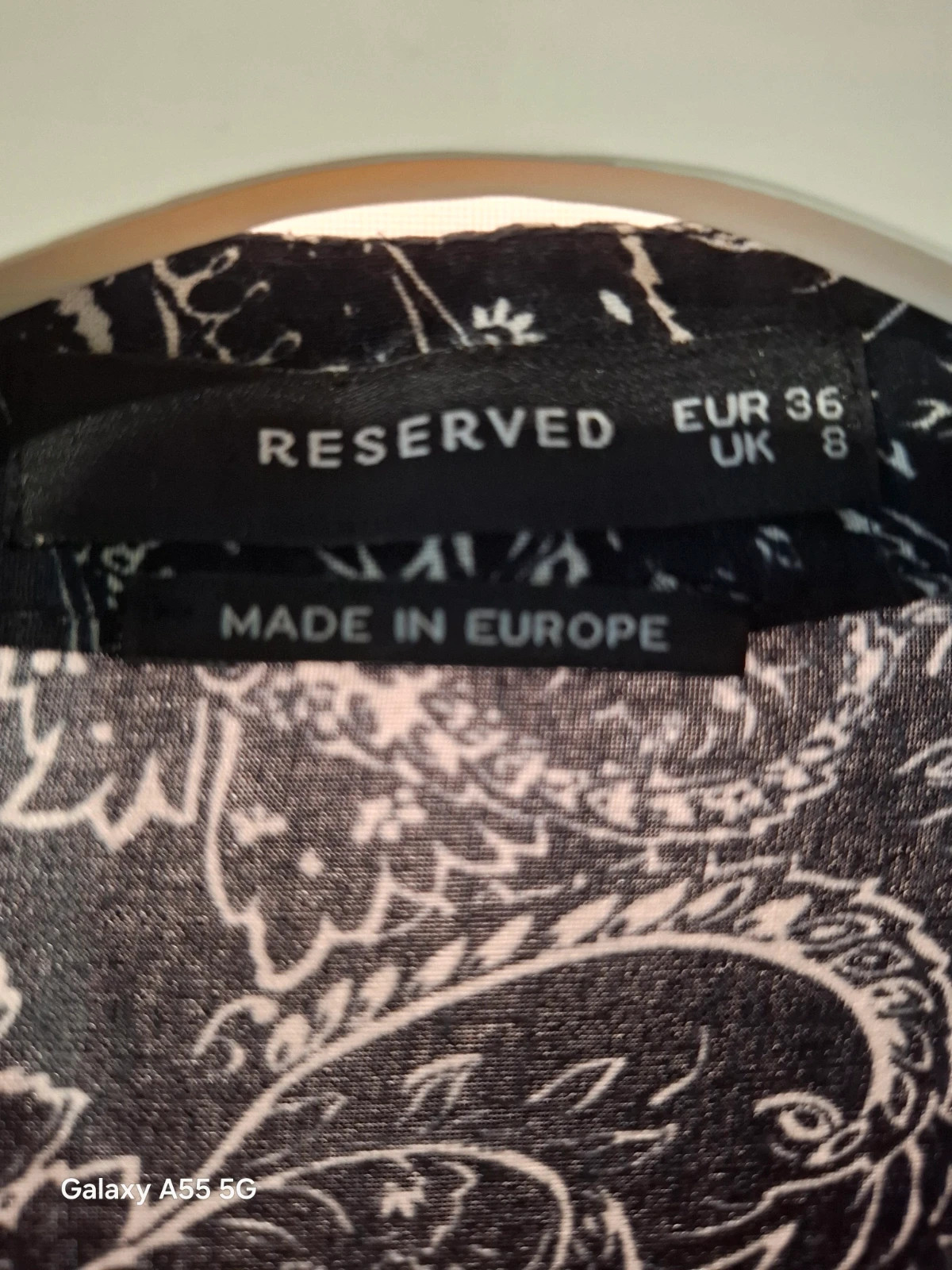 Reserved fekete-fehér paisley mintás blúz / ing – 36 (S) 3