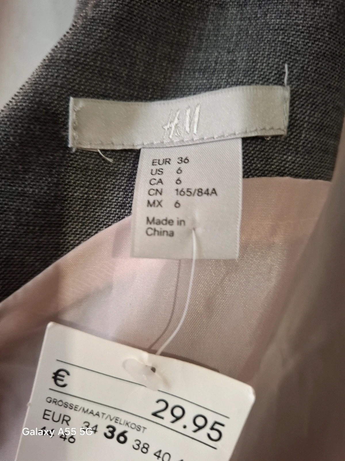 Új, címkés H&M elegáns szürke alkalmi ruha / koktélruha – 36 / S 2