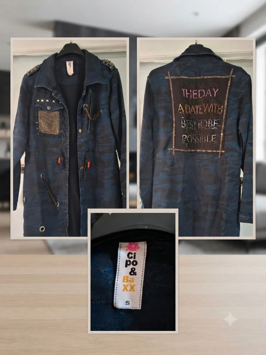 Cipo & Baxx extravagáns terepmintás kabát / parka (S) 3