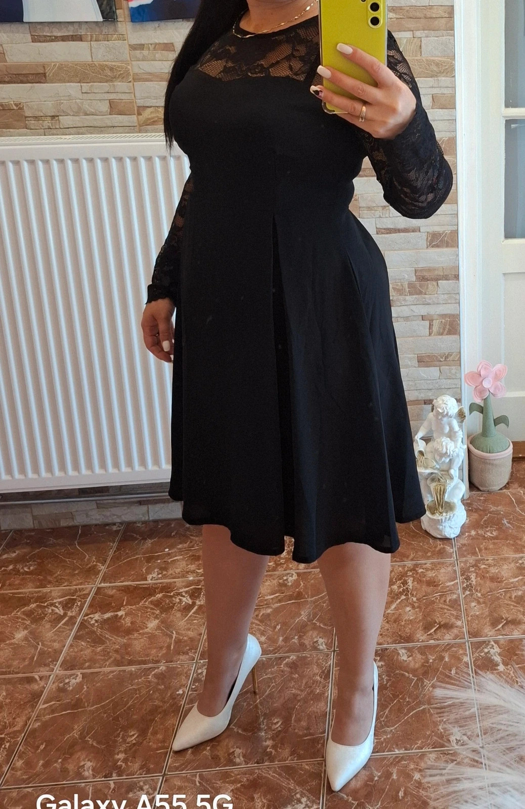🖤 SHEIN fekete csipkés elegáns alkalmi ruha. 3