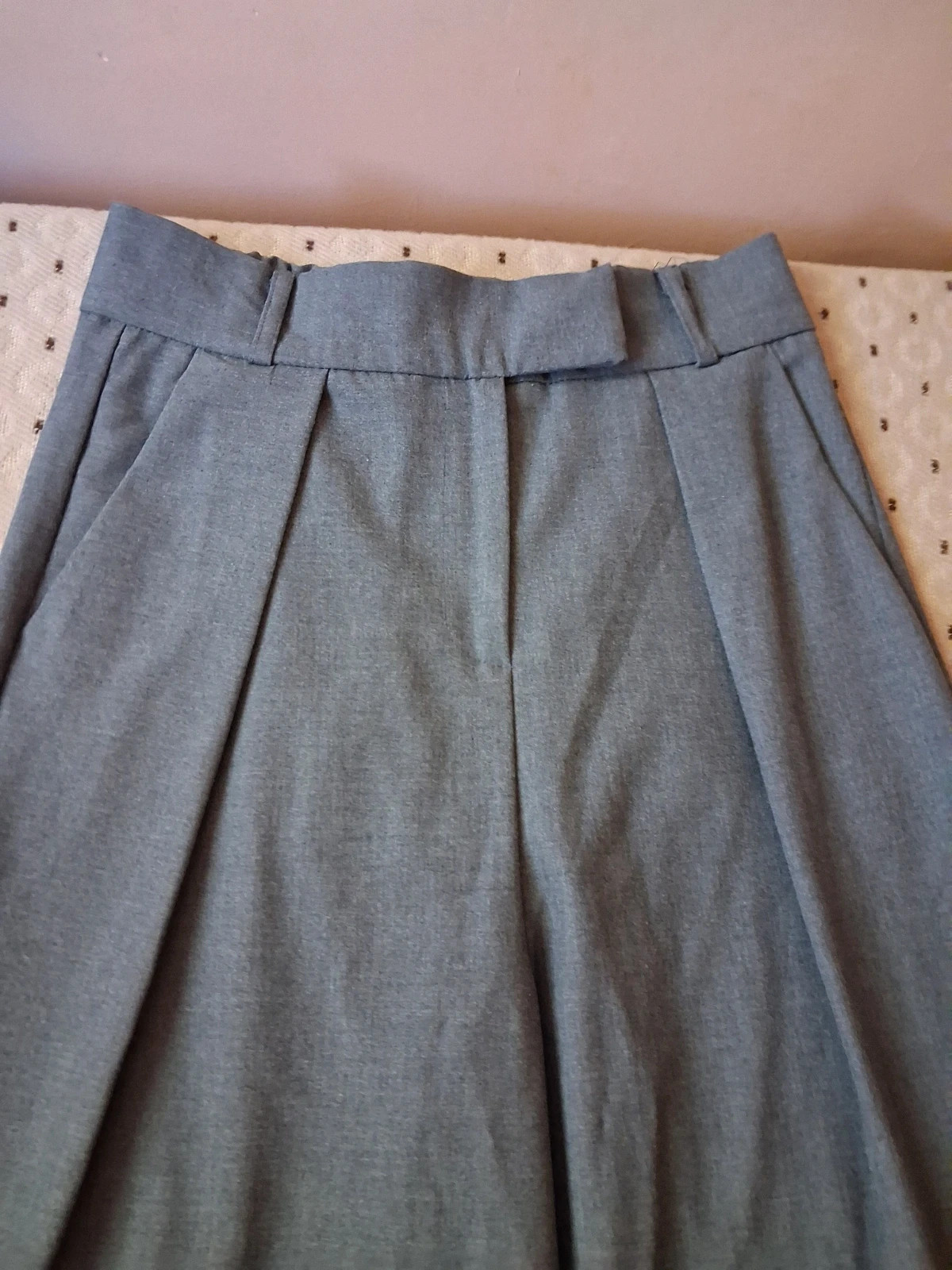 Karol Szürke extra magas derekú bő szárú extra hosszú elegáns nadrág / wide leg / palazzo 3