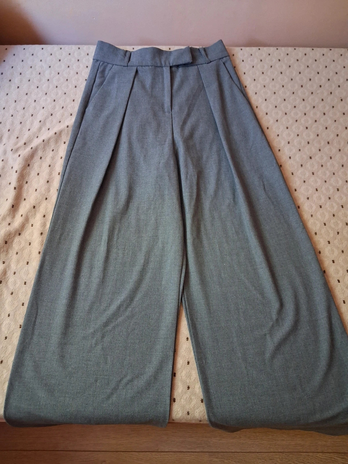 Karol Szürke extra magas derekú bő szárú extra hosszú elegáns nadrág / wide leg / palazzo 2