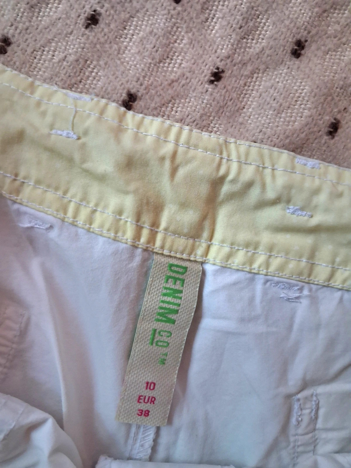 Denim Co vékony pamutvaszon alacsony derekú szára rövidebre is gombolható könnyű rövidnadrág 3