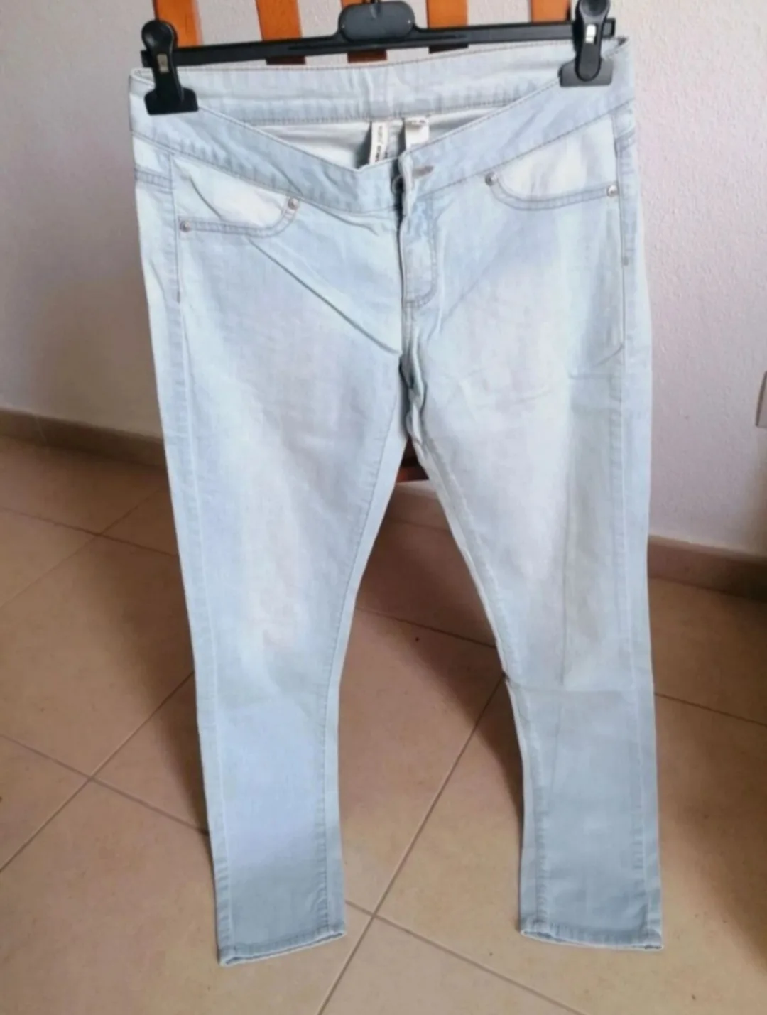 Pantalón vaquero fino mujer Mango 1