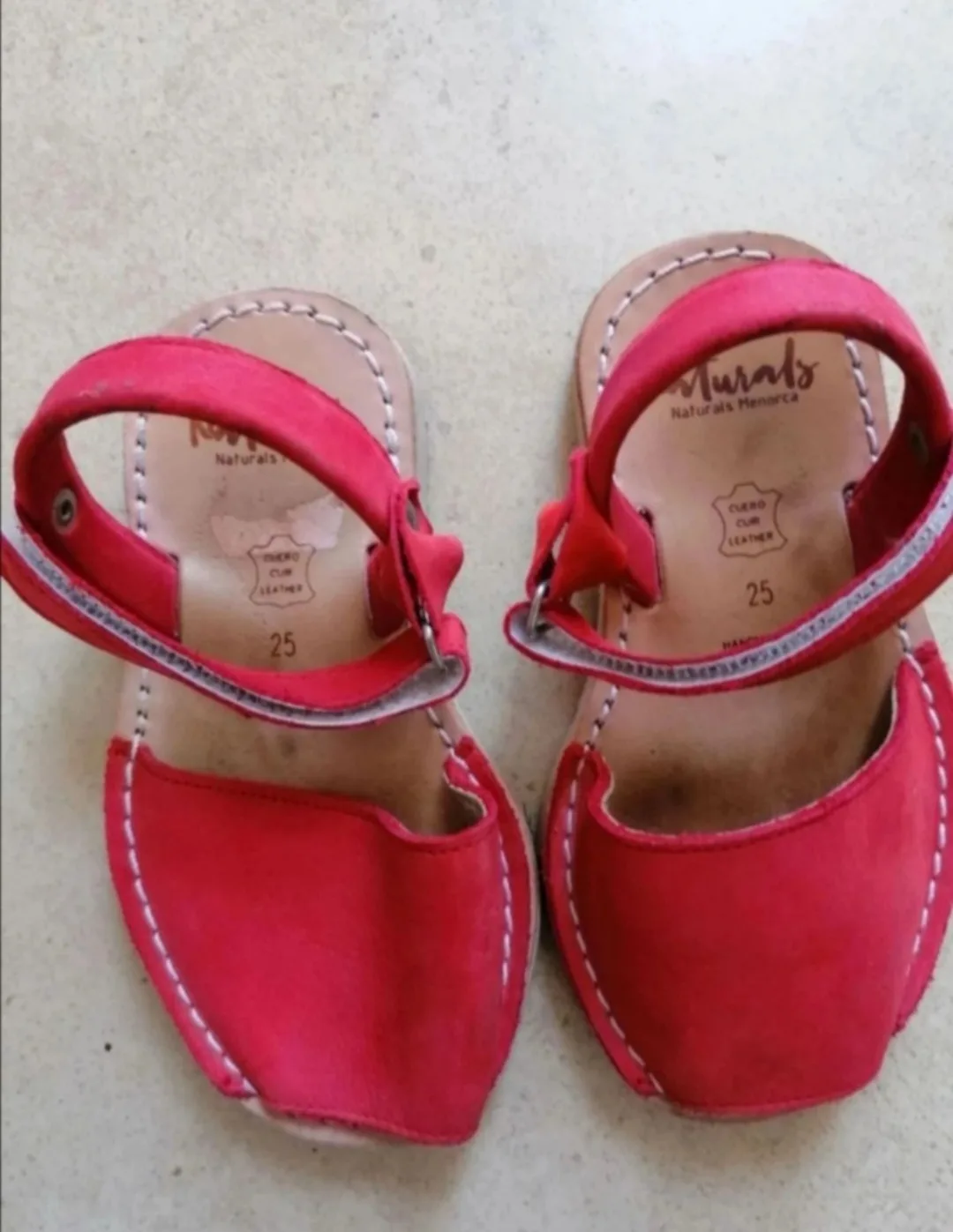 Abarca roja unisex Naturals Menorca 1