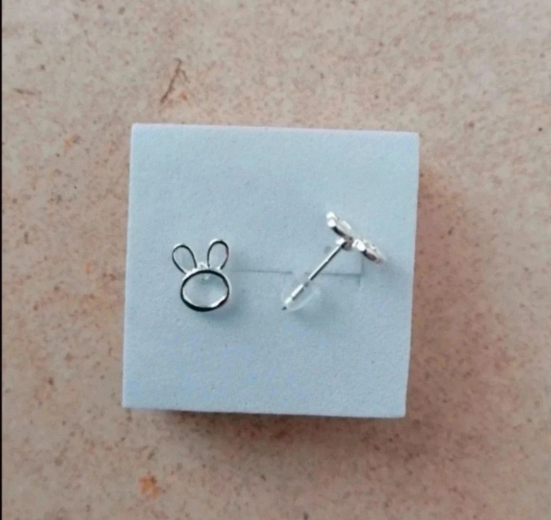 Pendientes cabeza conejo mujer 2