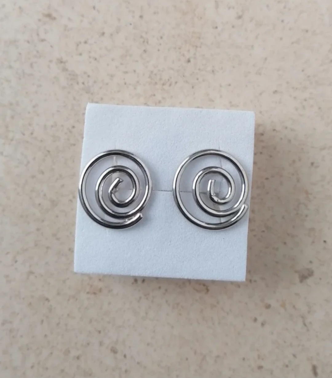 Pendientes espiral mujer acero 1