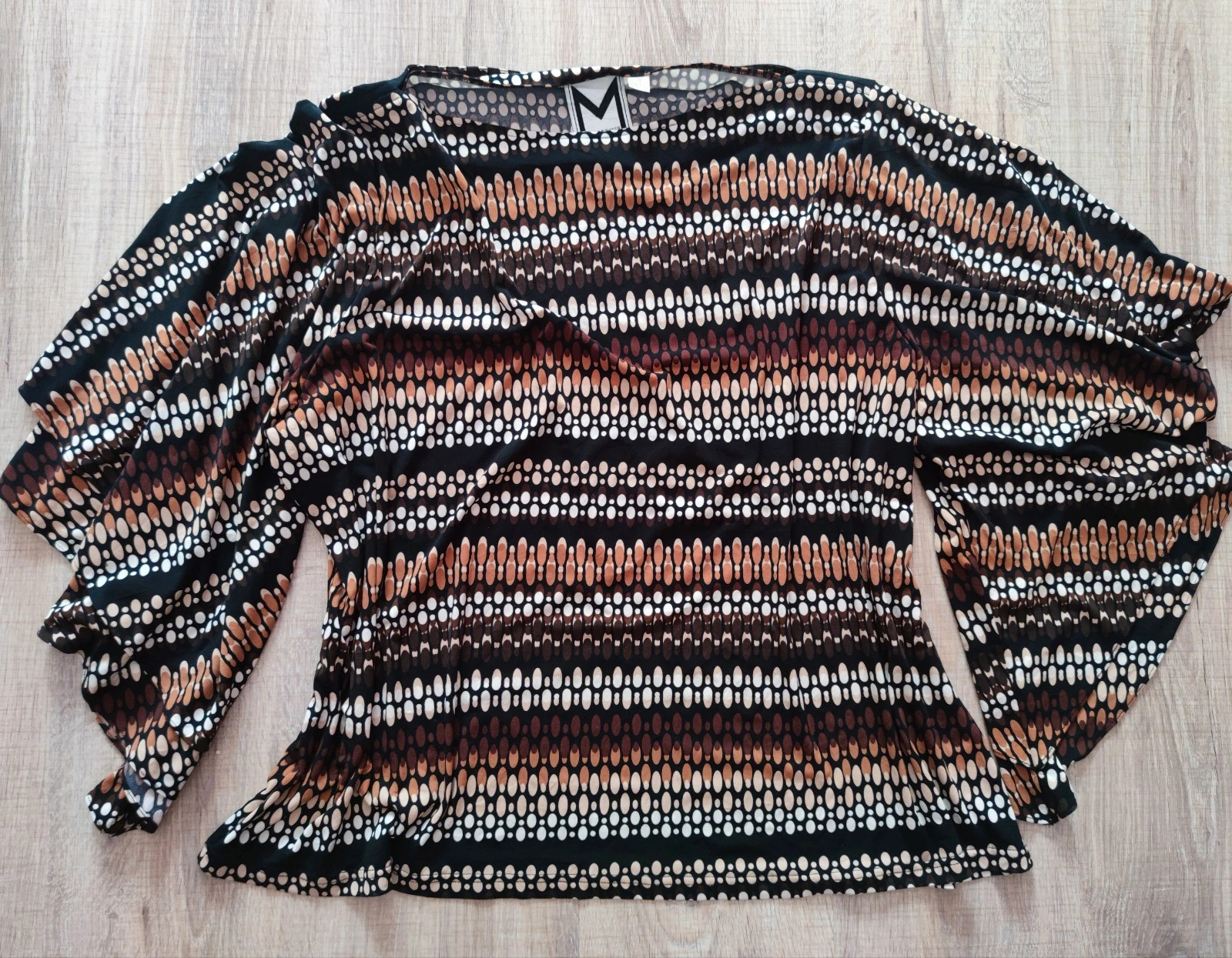 Újszerű 3XL/46 3/4-es denevérujjú csinos felső 1