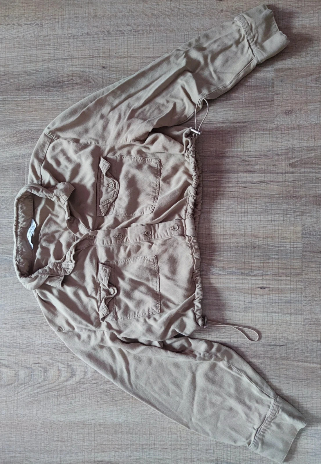 Újszerű Y2K Stradivarius M-es hosszúujjú crop ing 1